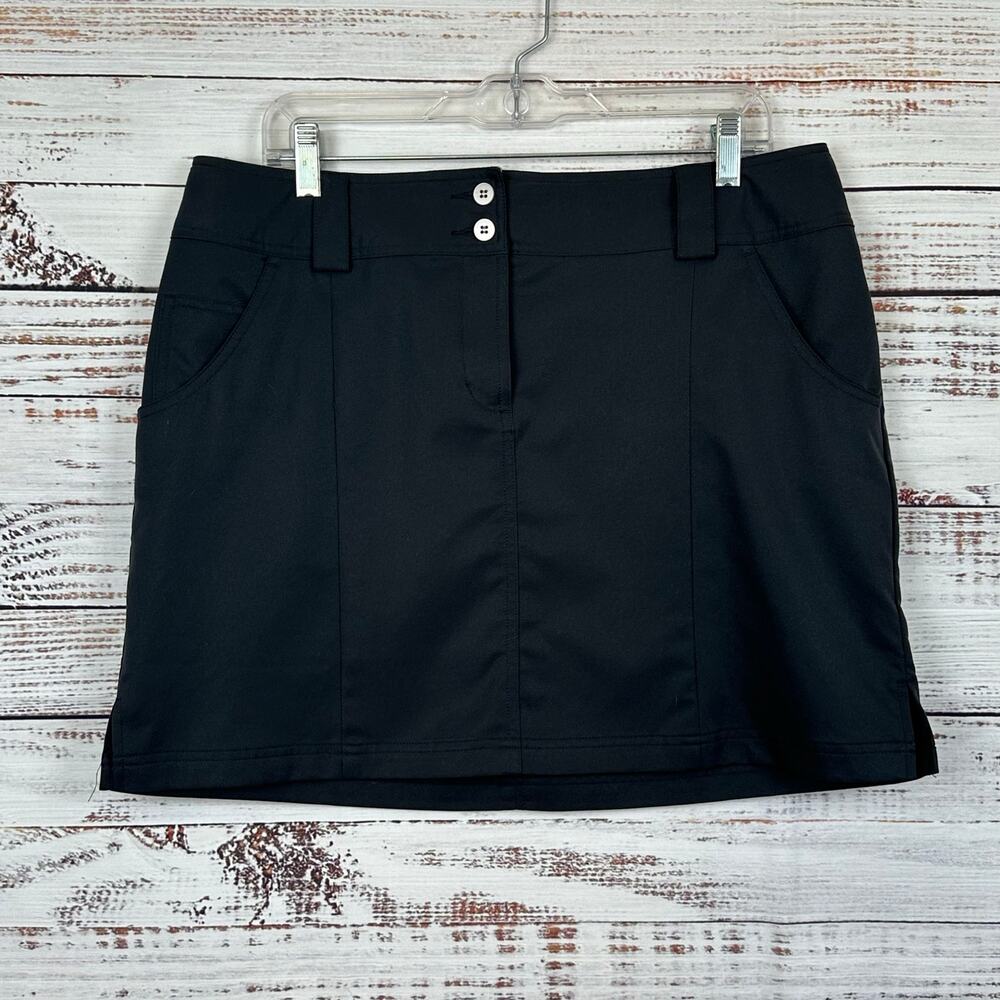 Adidas ClimaCool Black Athletic Tennis Golf Short Skirt No Shorts Womens Sz 12